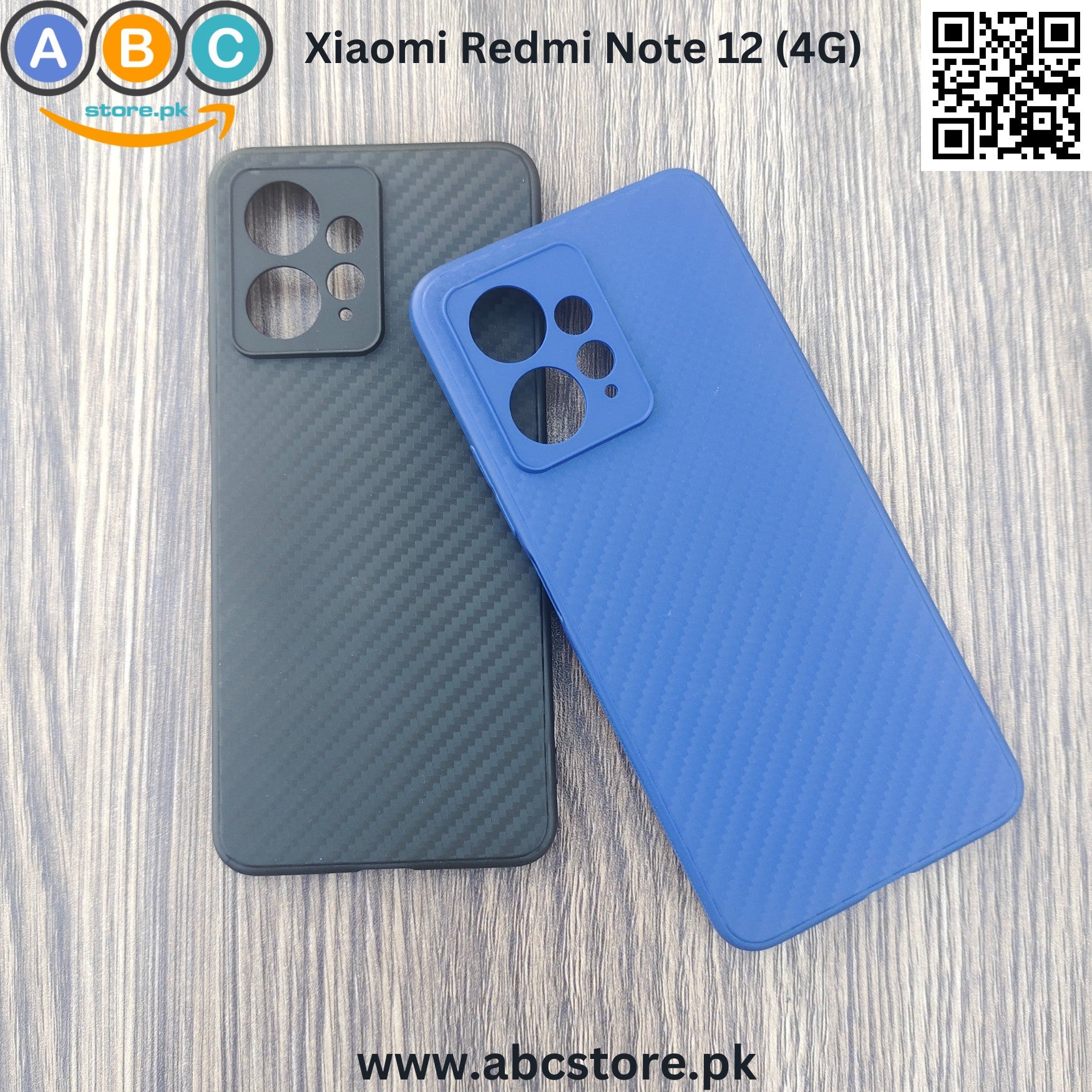 Para Xiaomi Redmi Note 12 4G Caja del teléfono TPU de fibra de carbono con  textura