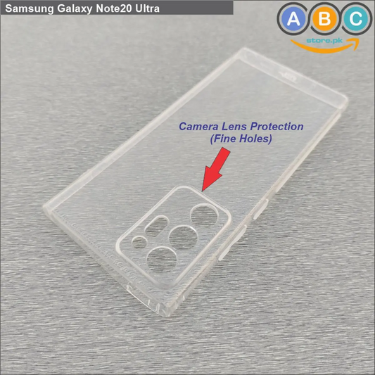 Samsung Galaxy Note20 Ultra 5G Case, Soft TPU Ultra-Clear with Dust Plugs (NO Corner Bumpers) Back Cover
