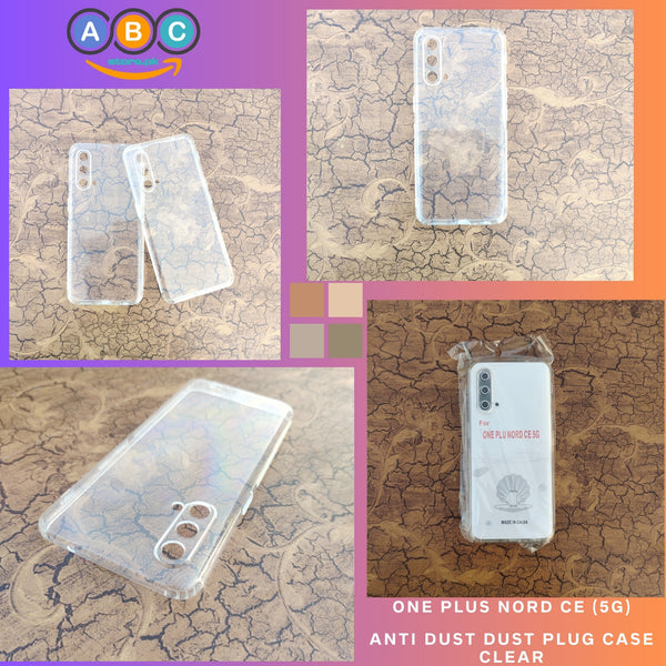 One Plus Nord CE (5G) Case, Soft TPU with Dust Plugs (NO Corner Bumpers) Ultra Clear Back Cover