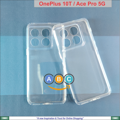 OnePlus 10T (5G) / Ace Pro (5G) Case, Soft TPU Ultra-Clear with Dust Plugs (NO Corner Bumpers) Back Cover
