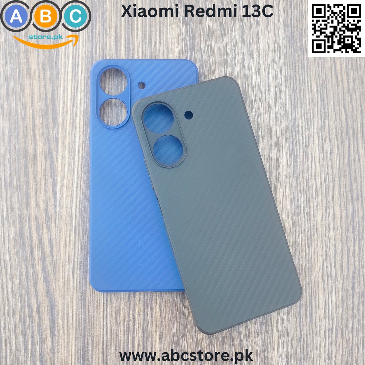 Xiaomi Redmi 13C / Poco C65 Case, Carbon Fiber Texture Soft Lightweight TPU Back Cover