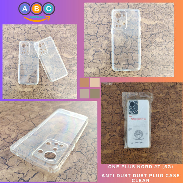 OnePlus Nord 2T (5G) Case, Soft TPU with Dust Plugs (NO Corner Bumpers) Ultra Clear Back Cover