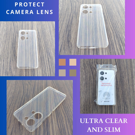 OnePlus Nord 3 / ACE 2V (5G) Case, Soft TPU Ultra-Clear with Dust Plugs (NO Corner Bumpers) Back Cover