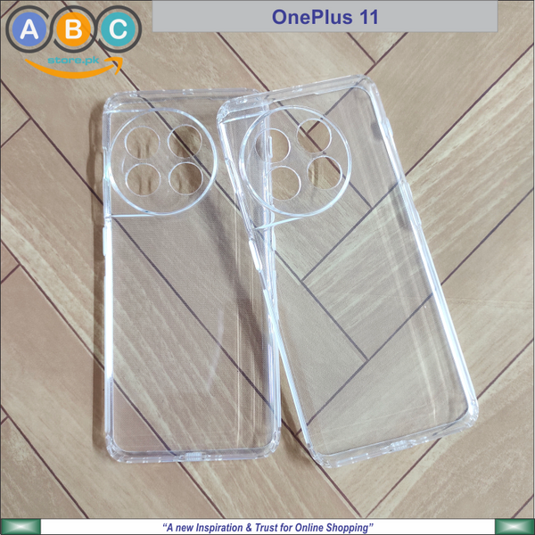 OnePlus 11 Case, Soft TPU Ultra-Clear with Dust Plugs (NO Corner Bumpers) Back Cover