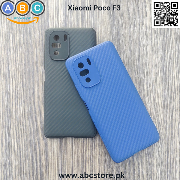 Xiaomi Poco F3 Case, Carbon Fiber Texture Soft Lightweight TPU Back Cover