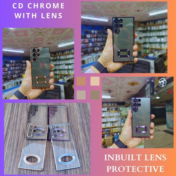 Samsung Galaxy S23 Ultra 5G, CD Chrome with Camera Lens Back Cover