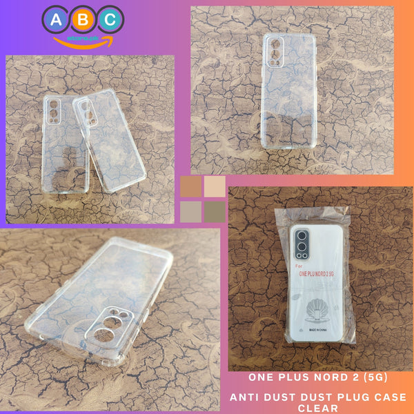 OnePlus Nord 2 (5G) Case, Soft TPU Ultra-Clear with Dust Plugs (NO Corner Bumpers) Back Cover