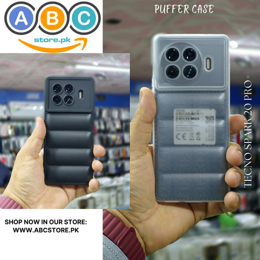 Tecno Spark 20 Pro+ (Plus) Case, Puffer Pattern Soft TPU Silicone Phone Back Cover