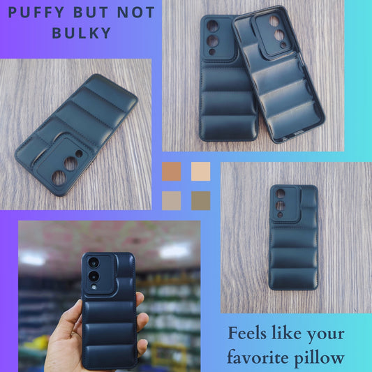 Vivo Y17s Case, Puffer Pattern Soft TPU Silicone Phone Back Cover