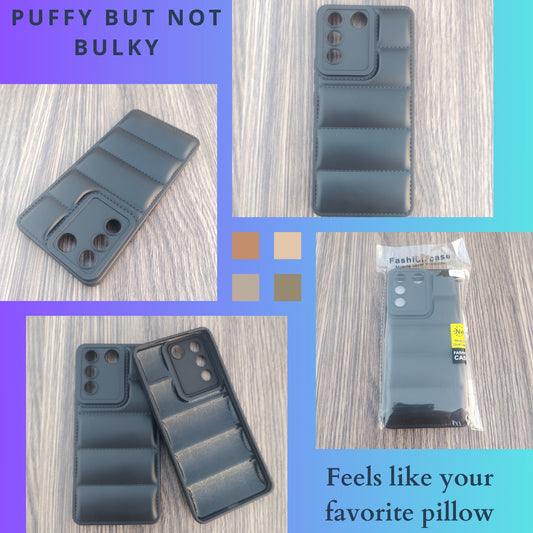 Vivo V27e Case, Puffer Pattern Soft TPU Silicone Phone Back Cover