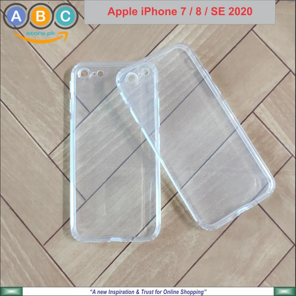 Apple iPhone 7/8/SE 2020 Case, Soft TPU Ultra-Clear with Dust Plugs (NO Corner Bumpers) Back Cover