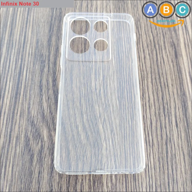 Infinix Note 30 Case, Soft TPU with Dust Plugs (NO Corner Bumpers) Ultra Clear Back Cover