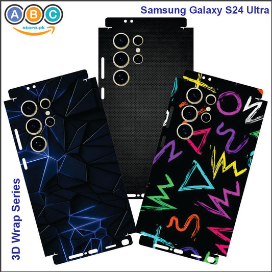 Samsung Galaxy S24 Ultra, 3D Embossed Full Back Protection Phone Vinyl Wrap