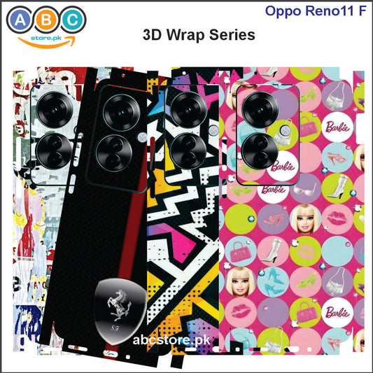 Oppo Reno 11F, 3D Embossed Full Back Protection Phone Vinyl Wrap