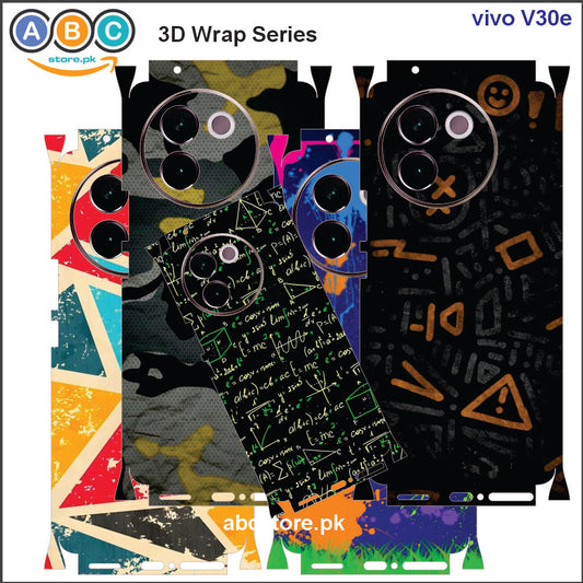 vivo V30e, 3D Embossed Full Back Protection Phone Vinyl Wrap