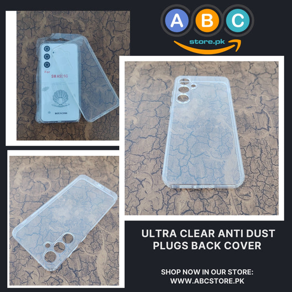 Samsung Galaxy A35 Case, Soft TPU Ultra-Clear with Dust Plugs (NO Corner Bumpers) Back Cover