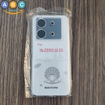 Infinix Zero 30 (5G) Case, Soft TPU with Dust Plugs (NO Corner Bumpers) Ultra Clear Back Cover