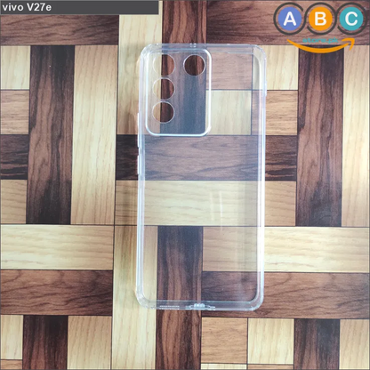 Vivo V27e Case, Soft TPU Ultra-Clear with Dust Plugs (NO Corner Bumpers) Back Cover