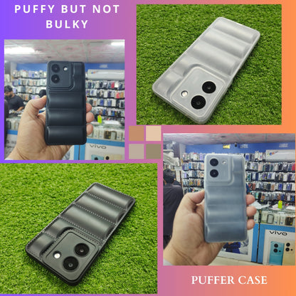Vivo Y36 Case, Puffer Pattern Soft TPU Silicone Phone Back Cover