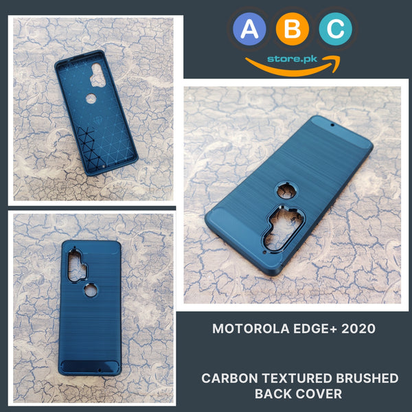 Motorola Moto Edge Plus (2020) Case, Brushed Texture TPU Shockproof Back Cover