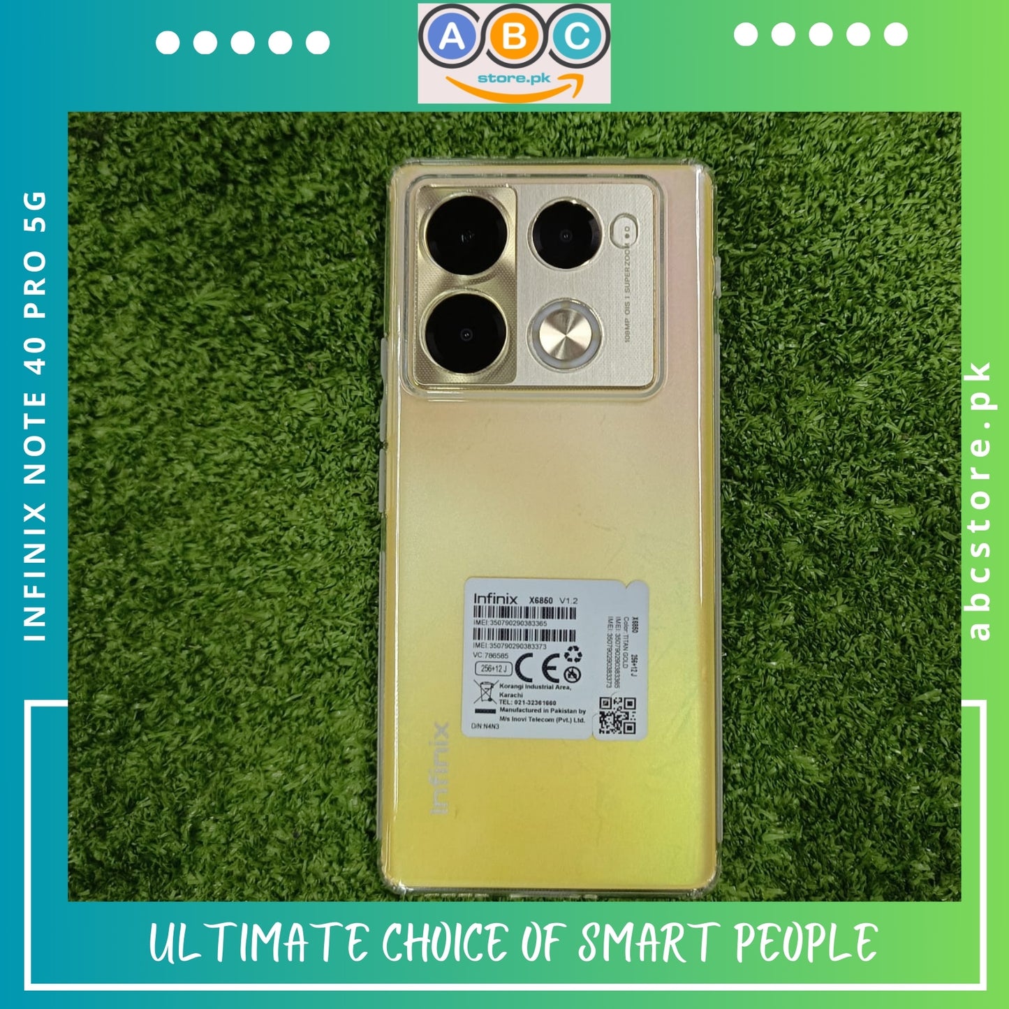 Infinix Note 40 Pro (4G/5G) Case, Soft TPU Ultra-Clear with Dust Plugs (NO Corner Bumpers) Back Cover
