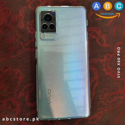 Vivo X60 Pro, Soft TPU Ultra-Clear with Dust Plugs (NO Corner Bumpers) Back Cover