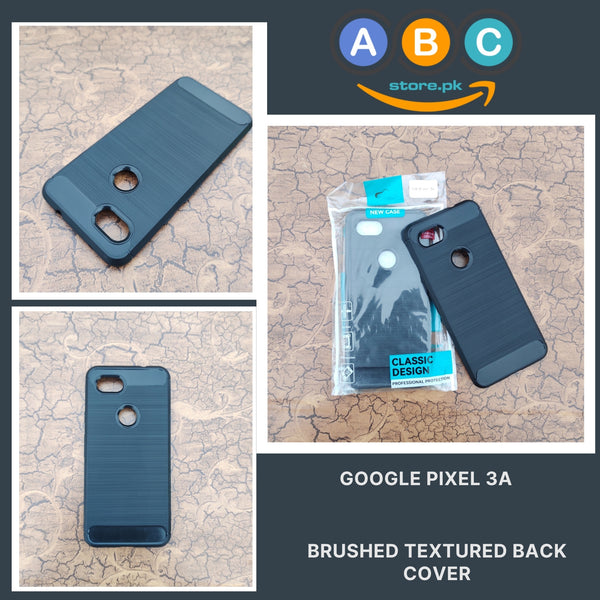 Google Pixel 3a Case, Brushed Texture TPU Shockproof Back Cover