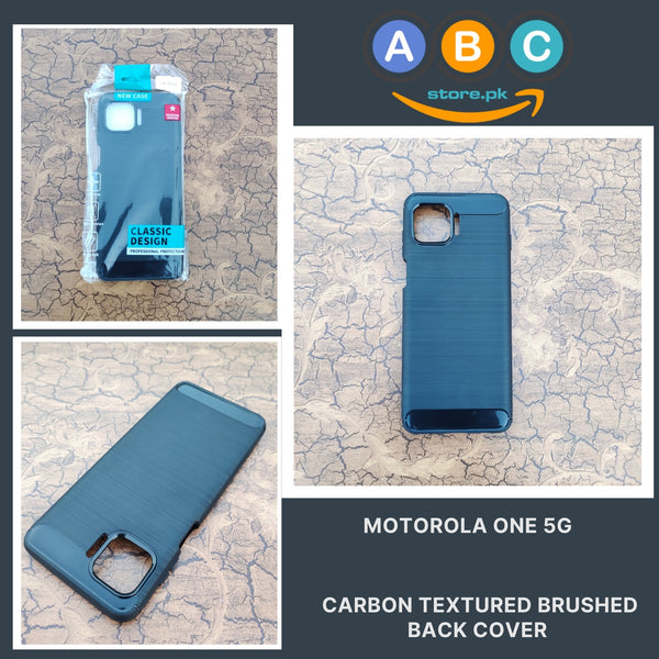 Motorola One 5G Case, Brushed Texture TPU Shockproof Back Cover