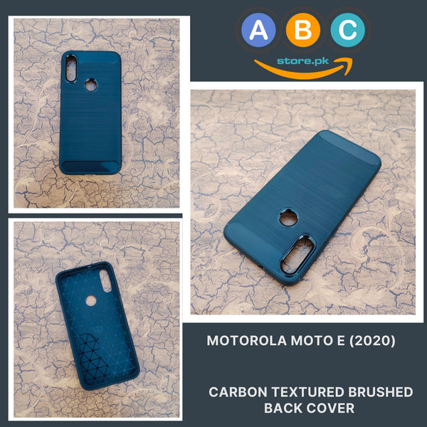 Motorola Moto E (2020) Case, Brushed Texture TPU Shockproof Back Cover