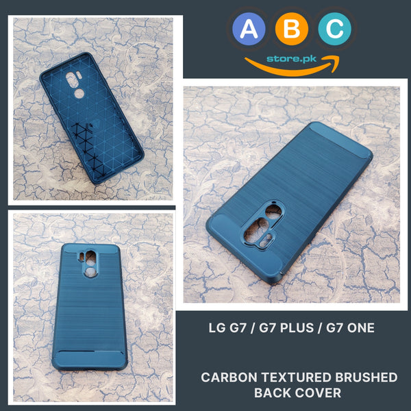 LG G7 ThinQ / G7 Plus / G7 One Case, Brushed Texture TPU Shockproof Back Cover