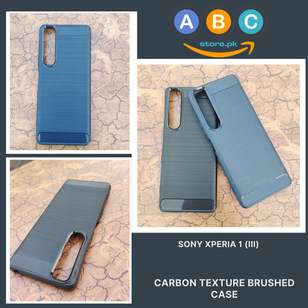 Sony Xperia 1 Mark III Case, Brushed Texture TPU Shockproof Back Cover