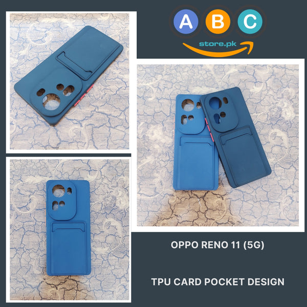 Oppo Reno 11 (5G) Case, Soft TPU with Card Slot Back Cover