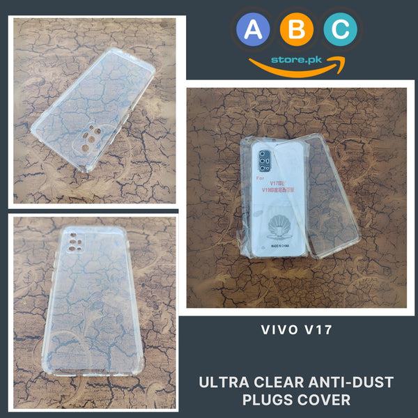 Vivo V17 Case, Soft TPU with Dust Plugs (NO Corner Bumpers) Ultra Clear Back Cover