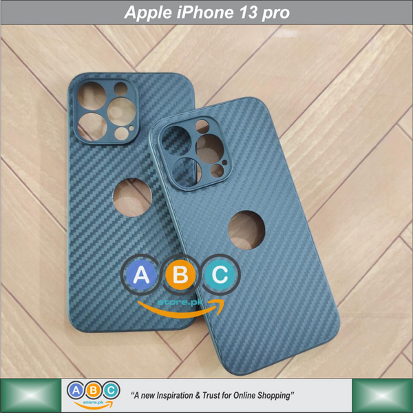 Apple iPhone 13 Pro Case, Carbon Texture Lens Protective Back Cover