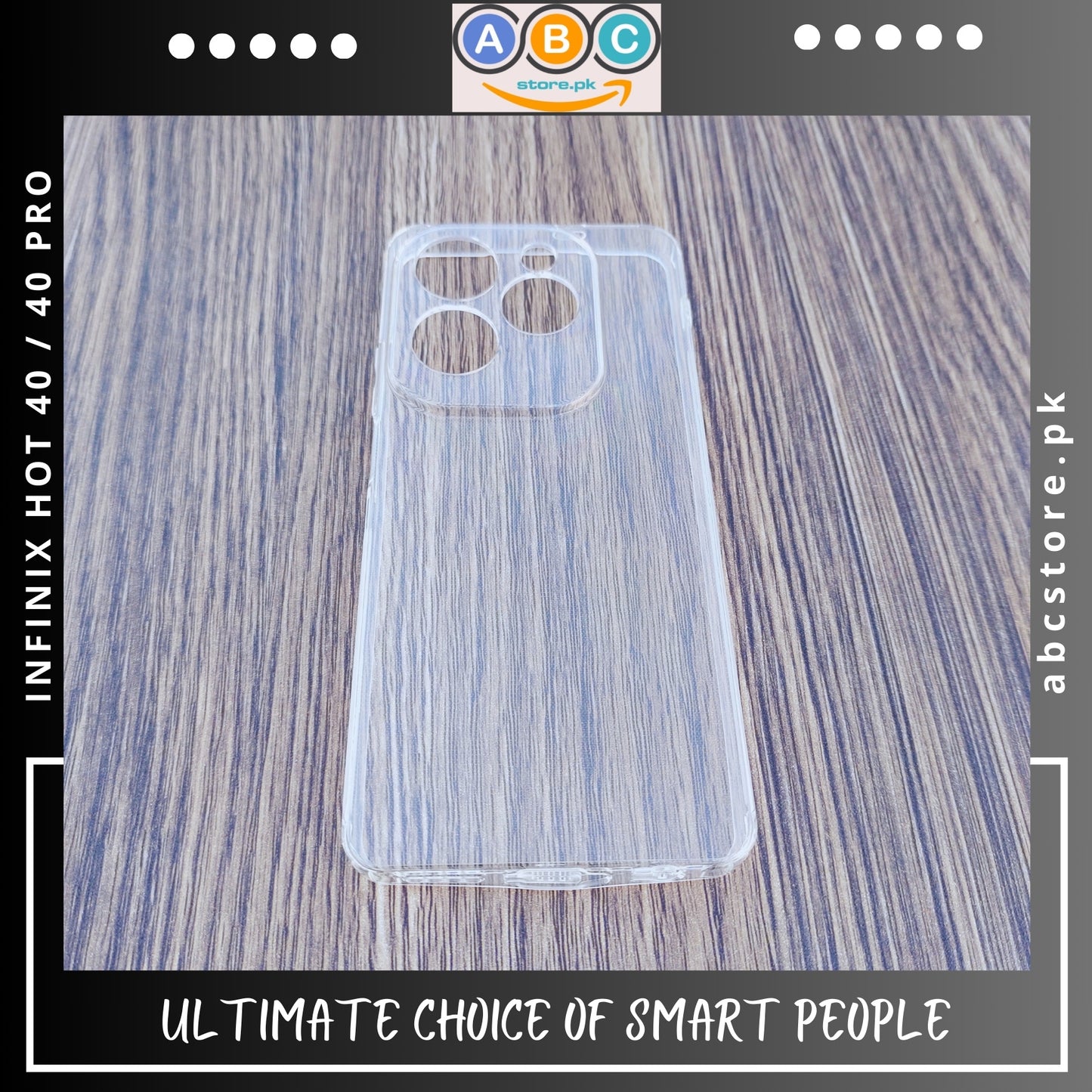 Infinix Hot 40/40 Pro Case, Soft TPU Ultra-Clear with Dust Plugs (NO Corner Bumpers) Back Cover