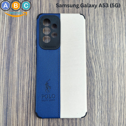 Samsung Galaxy A53 (5G) Case, Polo Dual Pattern Leather Finish Back Cover