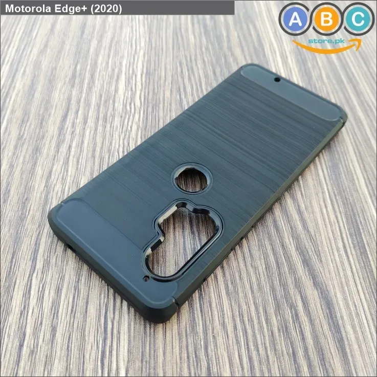 Motorola Moto Edge Plus (2020) Case, Brushed Texture TPU Shockproof Back Cover