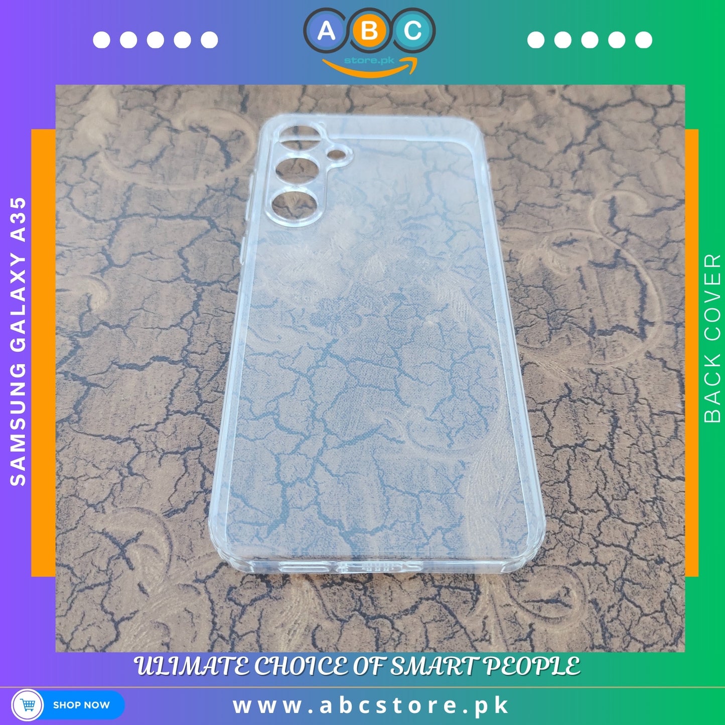 Samsung Galaxy A35 Case, Soft TPU Ultra-Clear with Dust Plugs (NO Corner Bumpers) Back Cover