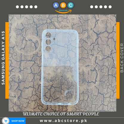 Samsung Galaxy A15 Case, Soft TPU Ultra-Clear with Dust Plugs (NO Corner Bumpers) Back Cover