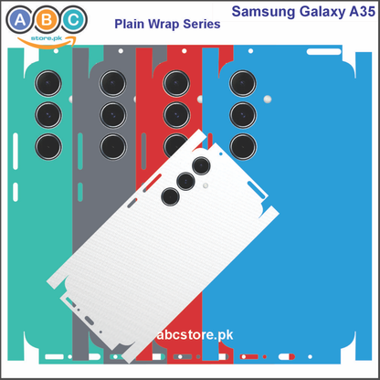 Samsung Galaxy A35, Glossy/Matte/Carbon/Leather Textured Full Back Protection Phone Vinyl Wrap