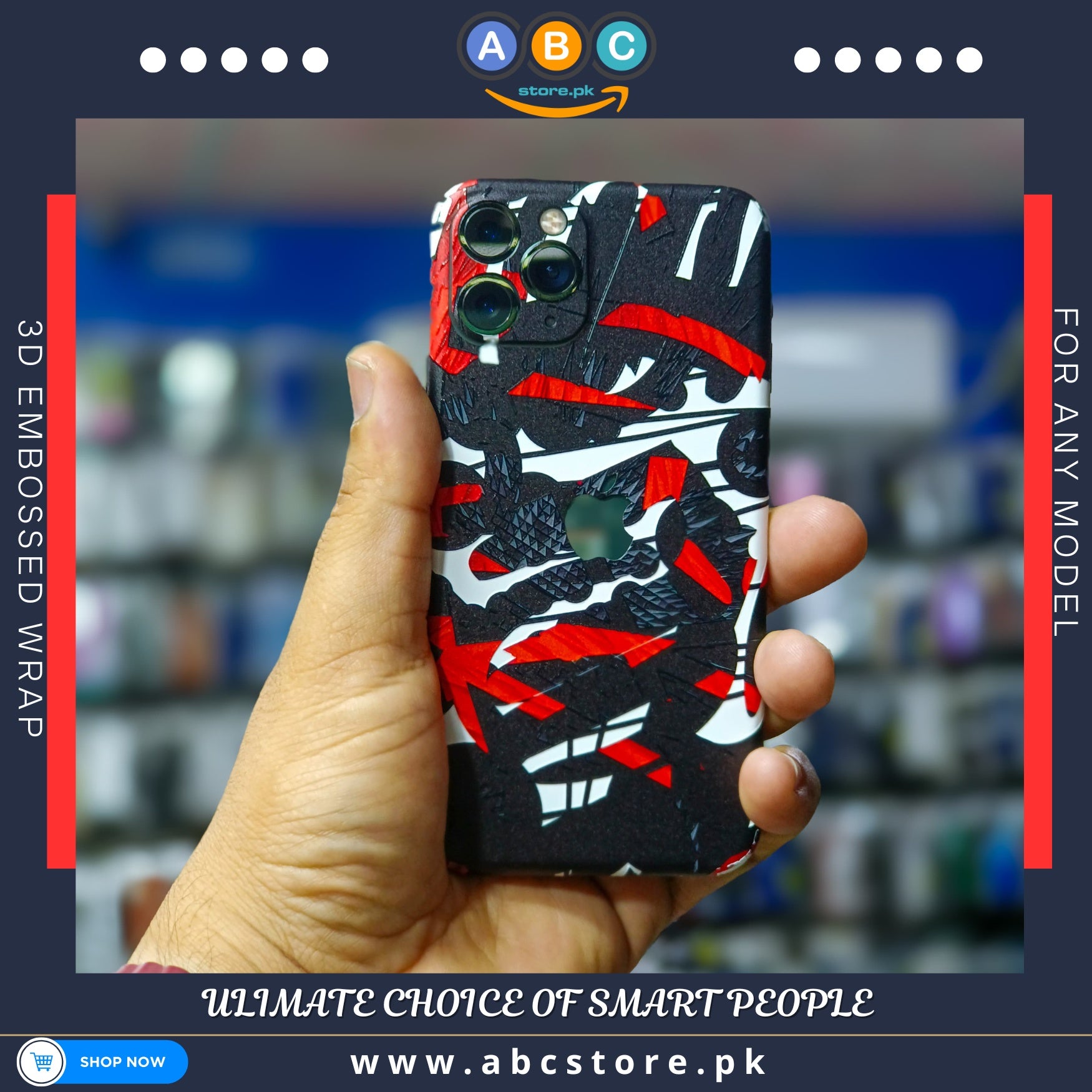 3D Art Phone Wraps Pakistan | Graphic Design Vinyl Skins for All Models ...