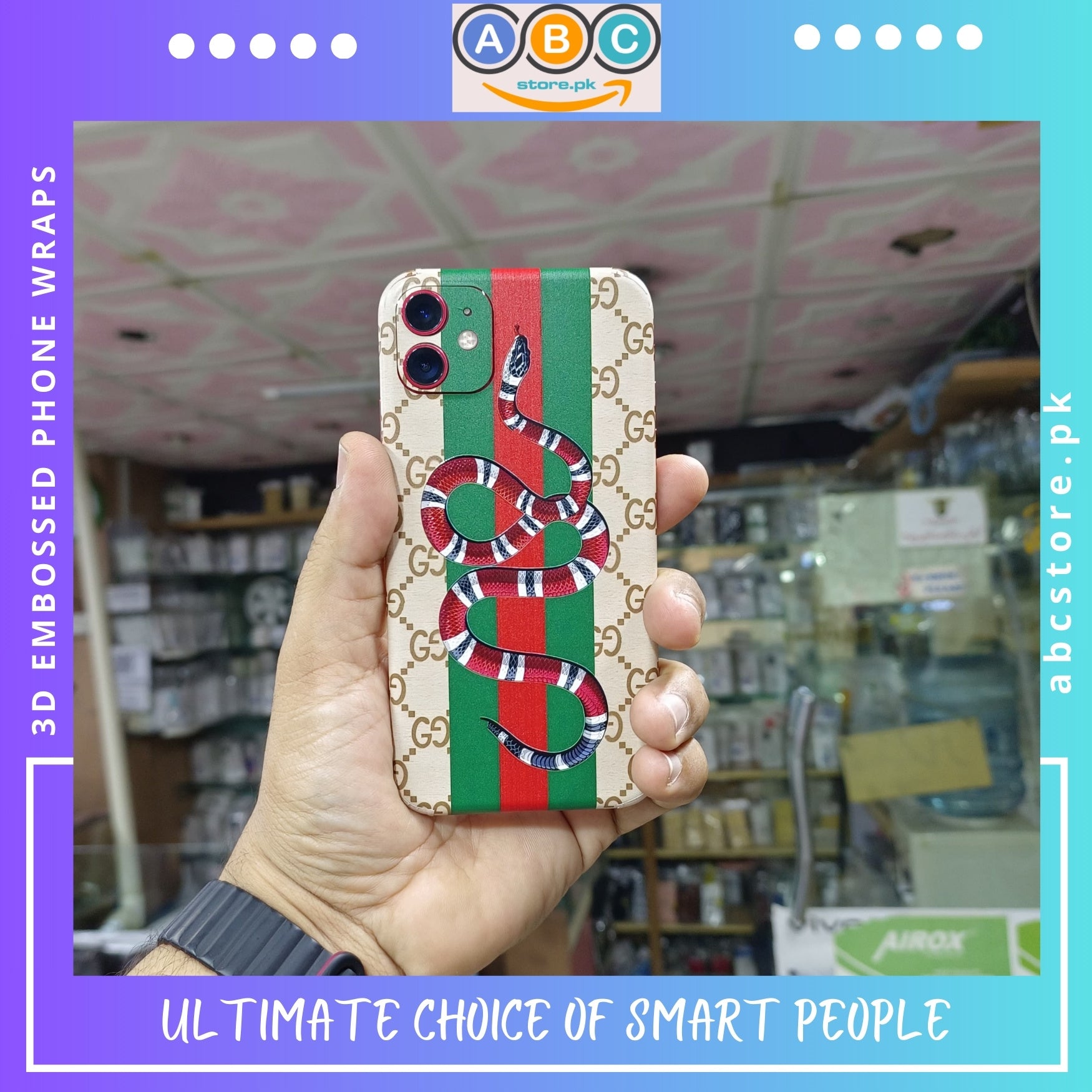 Phone Raps 3D Marvel/Supreme/Gucci Mobile Wraps for All Phone Brands/Models – ABC ...