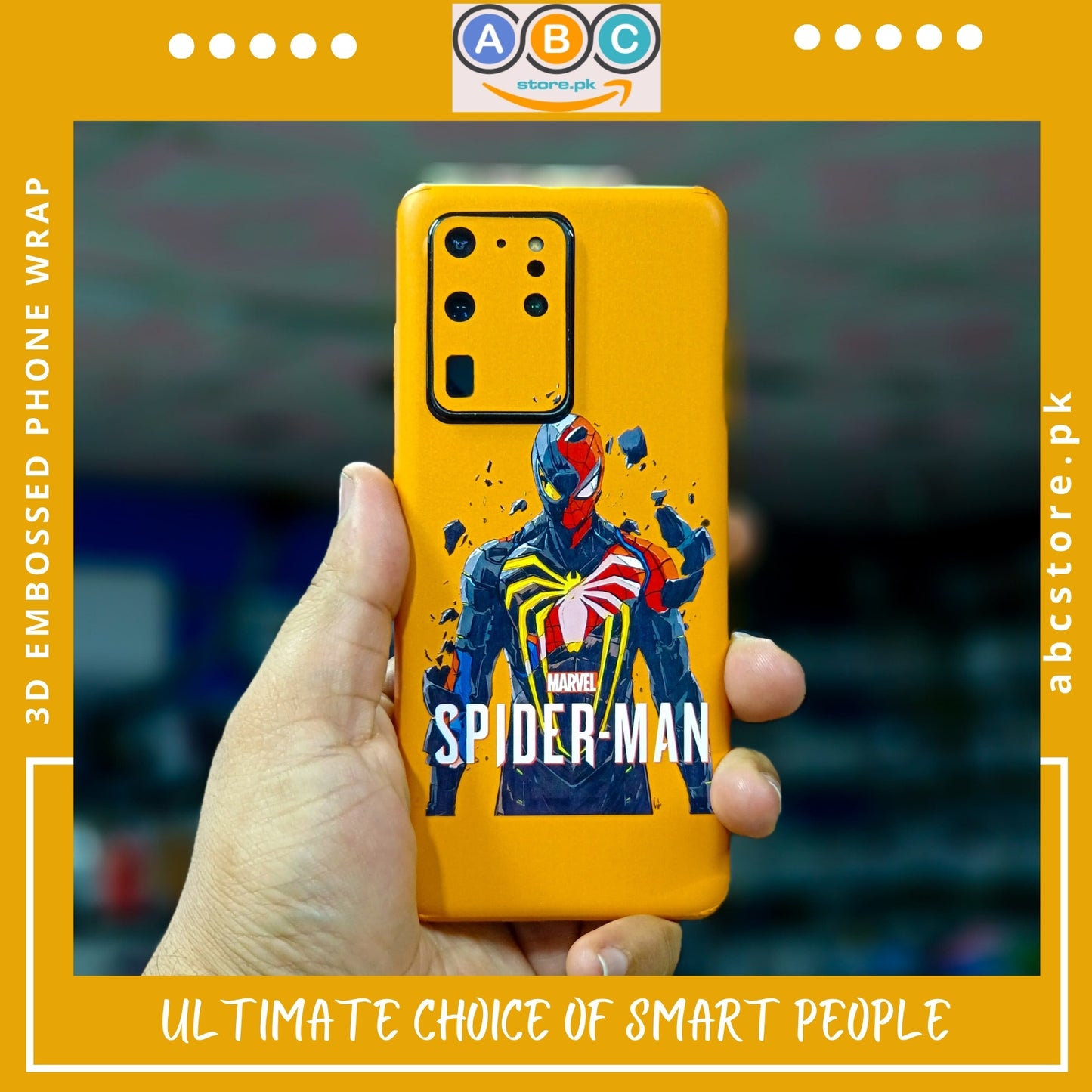 3D Spiderman /Superman /Batman Mobile Wraps for All Phone Brands/Models