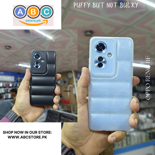 Oppo Reno 11F Case, Puffer Pattern Soft TPU Silicone Phone Back Cover