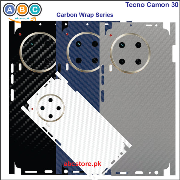 Tecno Camon 30, Glossy/Matte/Carbon/Leather Textured Full Back Protection Phone Vinyl Wrap