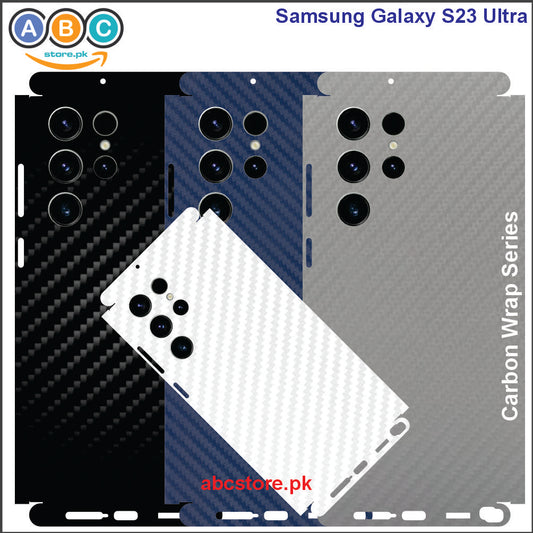 Samsung Galaxy S23 Ultra, Glossy/Matte/Carbon/Leather Textured Full Back Protection Phone Vinyl Wrap