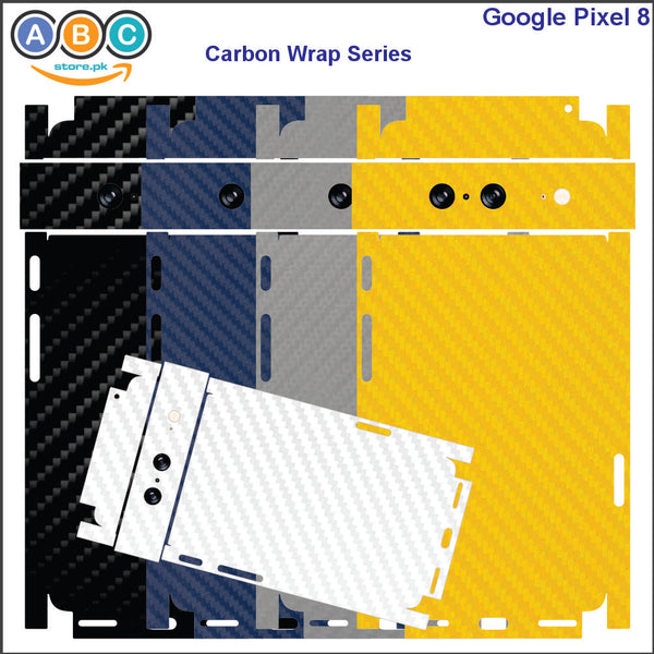 Google Pixel 8 (5G), Glossy/Matte/Carbon/Leather Textured Full Back Protection Phone Vinyl Wrap