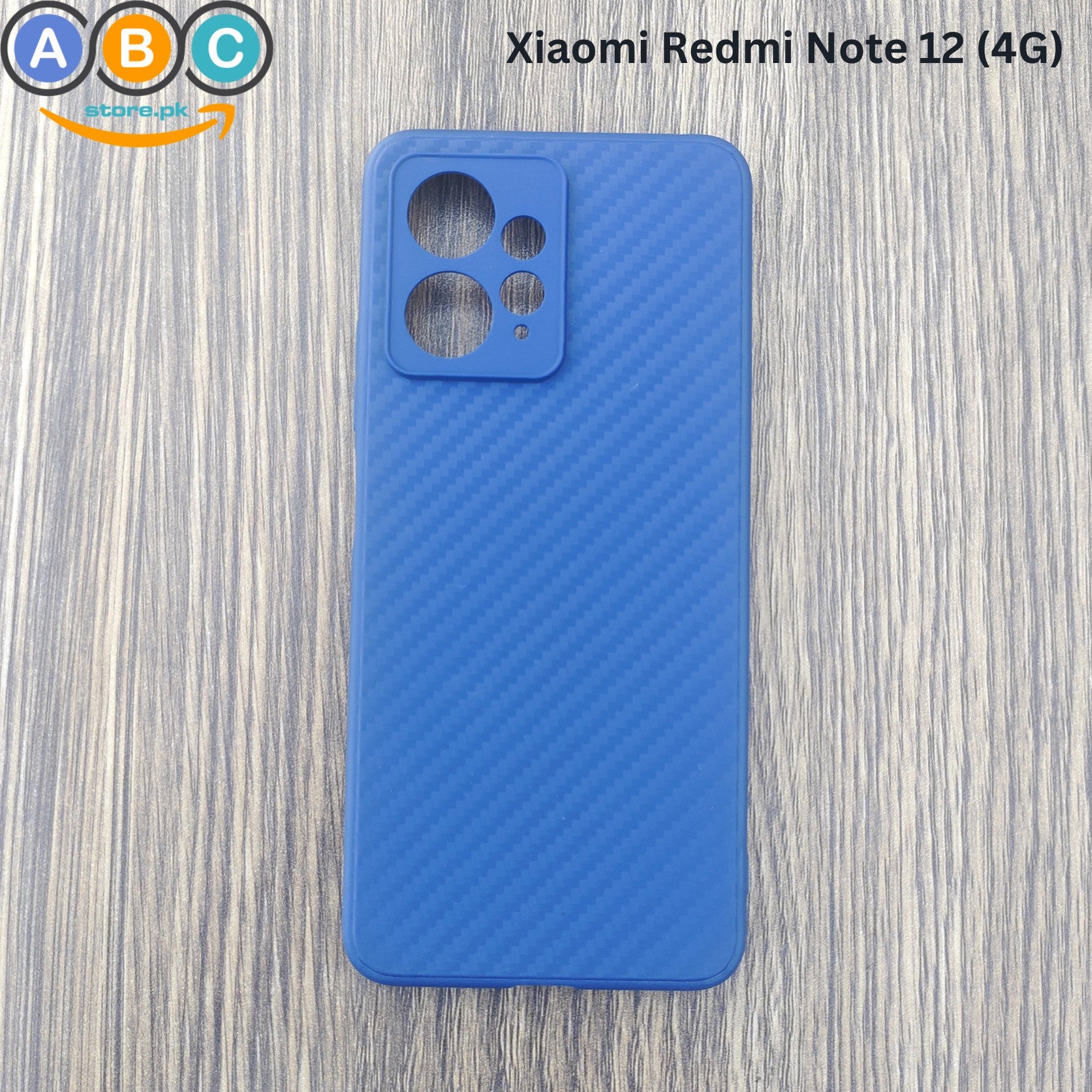 For Xiaomi Redmi Note 12 4G Global Brushed Texture Carbon Fiber TPU Phone  Case(Blue)