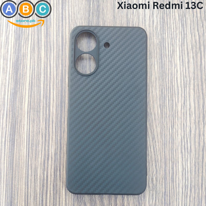 Xiaomi Redmi 13C / Poco C65 Case, Carbon Fiber Texture Soft Lightweight TPU Back Cover