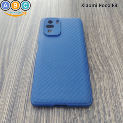 Xiaomi Poco F3 Case, Carbon Fiber Texture Soft Lightweight TPU Back Cover